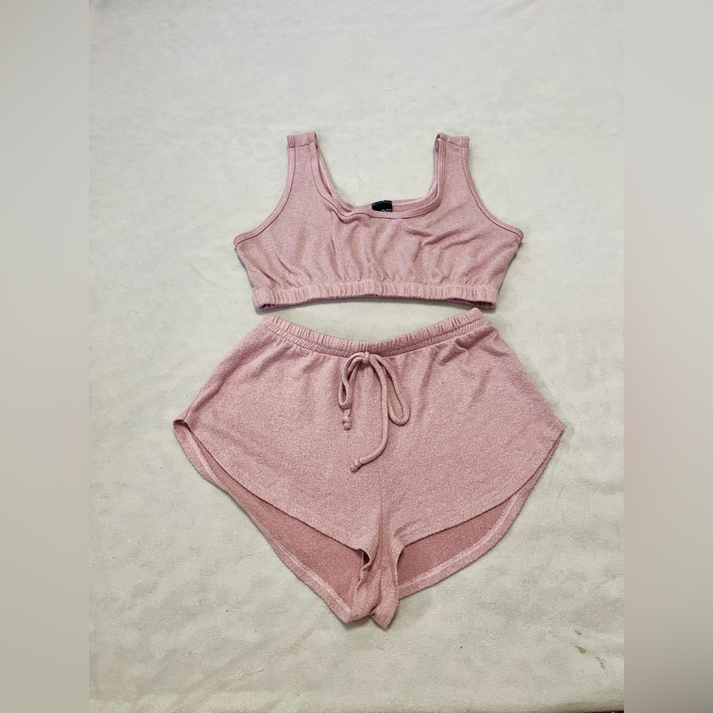 Cute light pink pajama lounge set